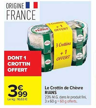 DONT 1 CROTTIN OFFERT