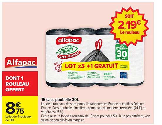 DONT 1 ROULEAU OFFERT