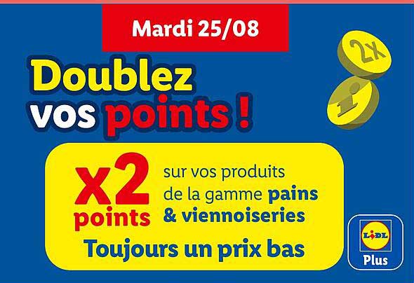 Doublez vos points !