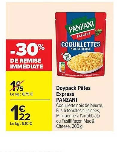 Doypack Pâtes Express PANZANI