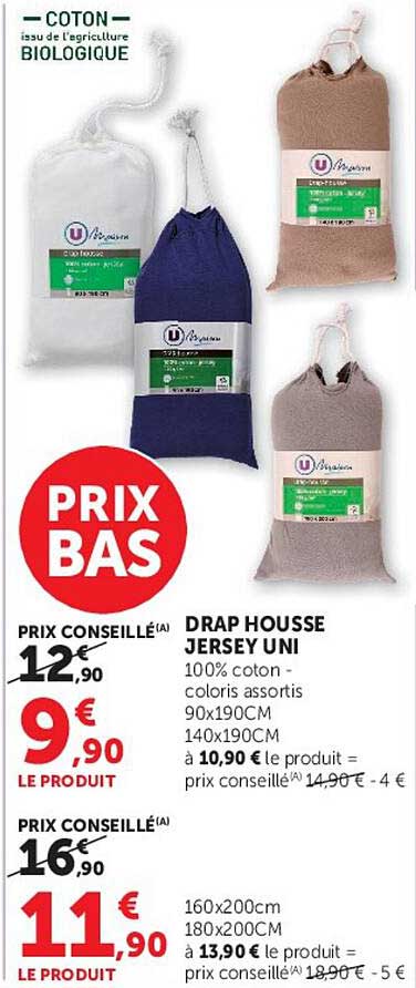 DRAP HOUSSE JERSEY UNI