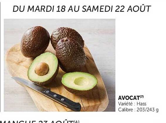 DU MARDI 18 AU SAMEDI 22 AOÛT