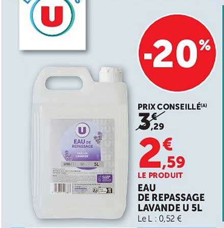 EAU DE REPASSAGE LAVANDE U 5L