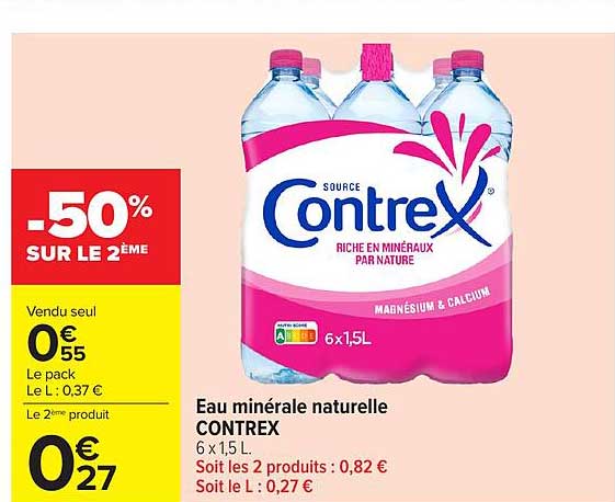 Eau minérale naturelle CONTREX 6 x 1,5 L