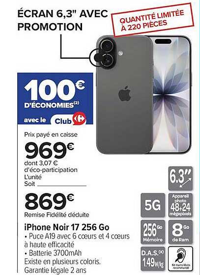 ÉCRAN 6,3'' AVEC PROMOTION