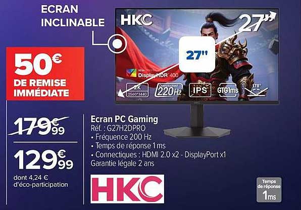 Ecran PC Gaming Réf. : G27H2DPRO