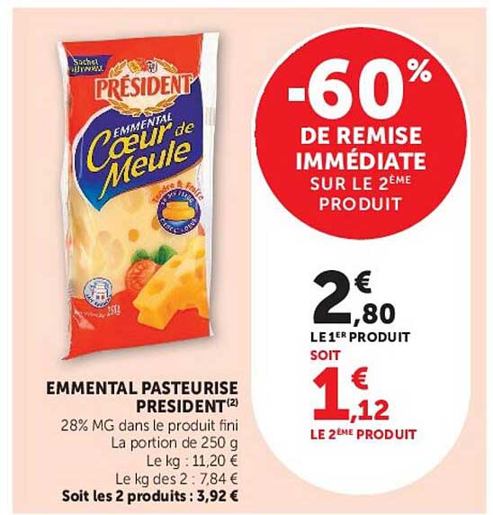 EMMENTAL PASTEURISE PRESIDENT