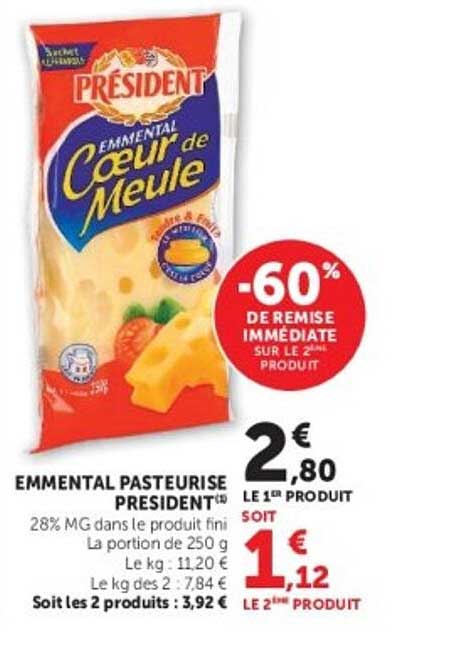 EMMENTAL PASTEURISÉ PRÉSIDENT