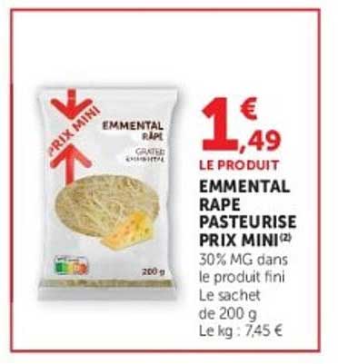EMMENTAL RAPE PASTEURISE PRIX MINI