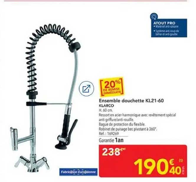 Ensemble douchette KL21-60 KLARCO