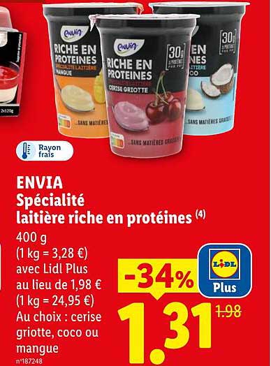 ENVIA Spécialité laitière riche en protéines