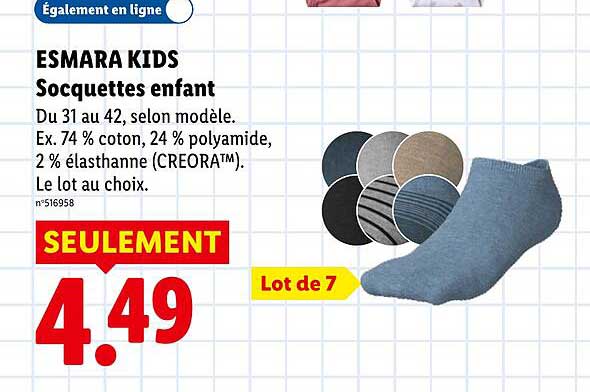 ESMARA KIDS Socquettes enfant