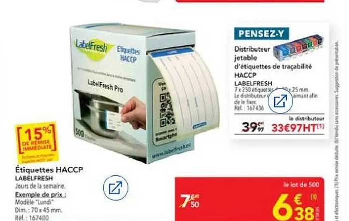 Étiquettes HACCP LABELFRESH
