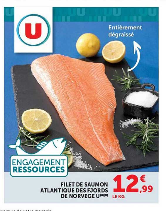 FILET DE SAUMON ATLANTIQUE DES FJORDS DE NORVEGE U(8)(B)
