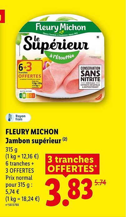 FLEURY MICHON Jambon supérieur