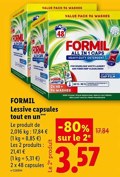 FORMIL Lessive capsules tout en un***