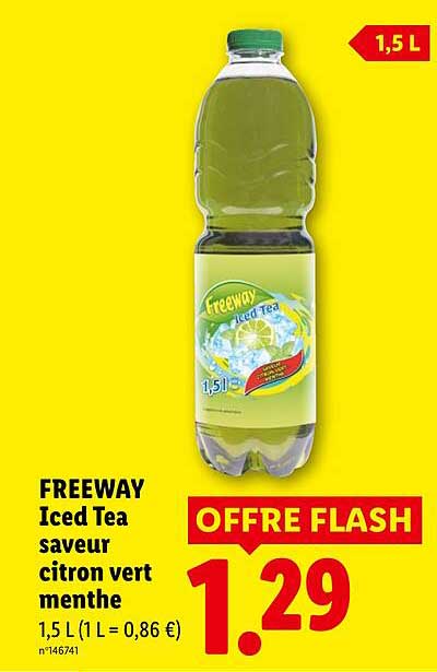 FREEWAY Iced Tea saveur citron vert menthe