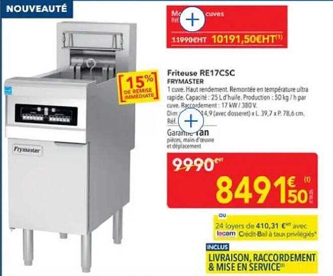 Friteuse RE17CSC FRYMASTER