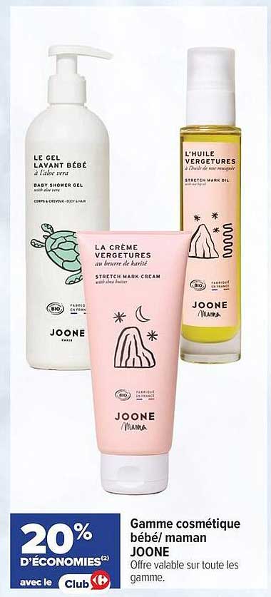 Gamme cosmétique bébé/maman JOONE