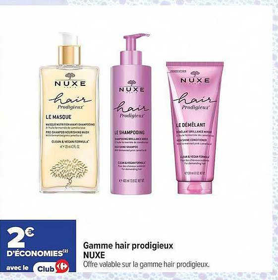 Gamme hair prodigieux NUXE