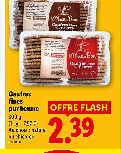 Gaufres fines pur beurre