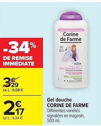 Gel douche CORINE DE FARME