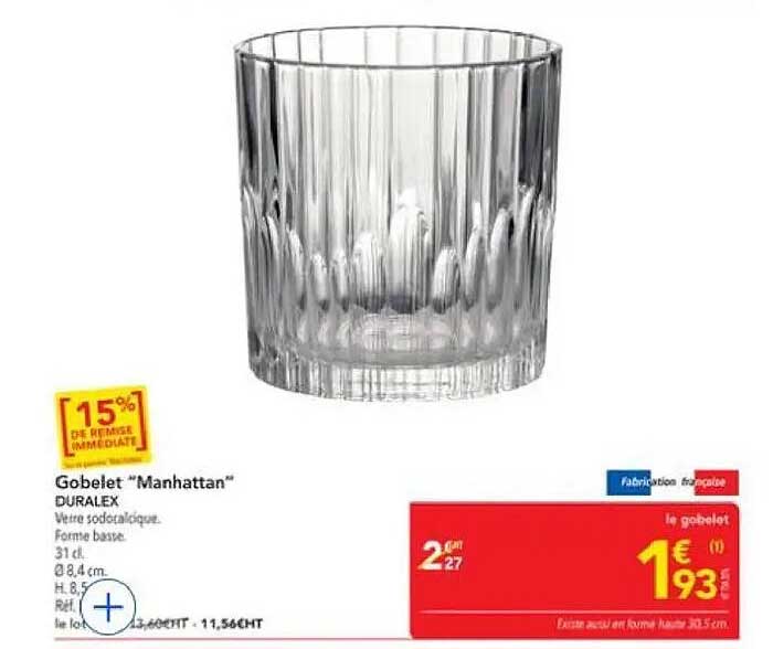 Gobelet "Manhattan" DURALEX