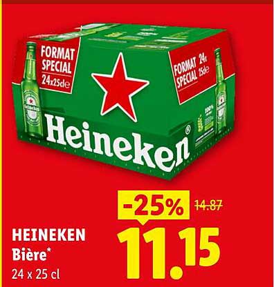 HEINEKEN Bière* 24 x 25 cl