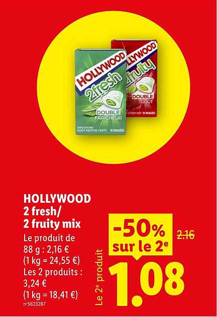 HOLLYWOOD 2 fresh/ 2 fruity mix