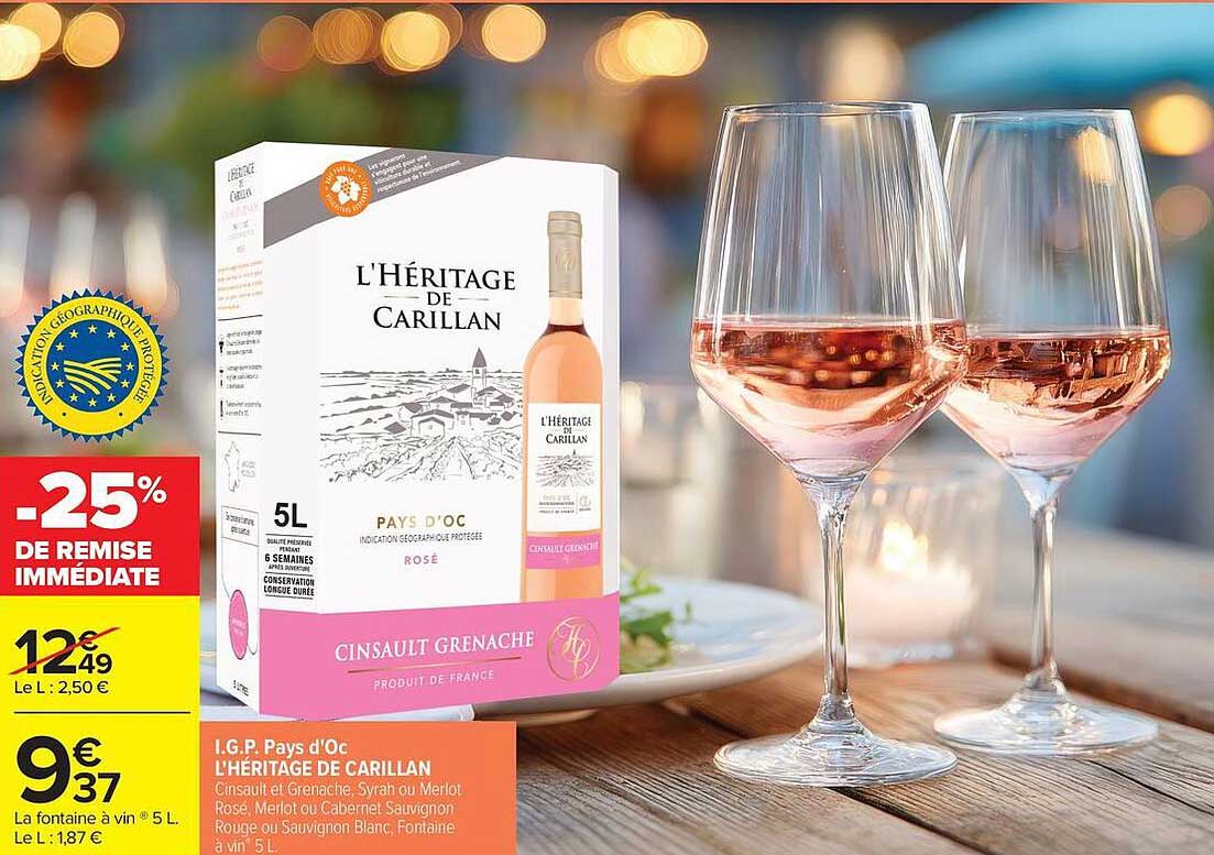 I.G.P. Pays d'Oc L'HERITAGE DE CARILLAN