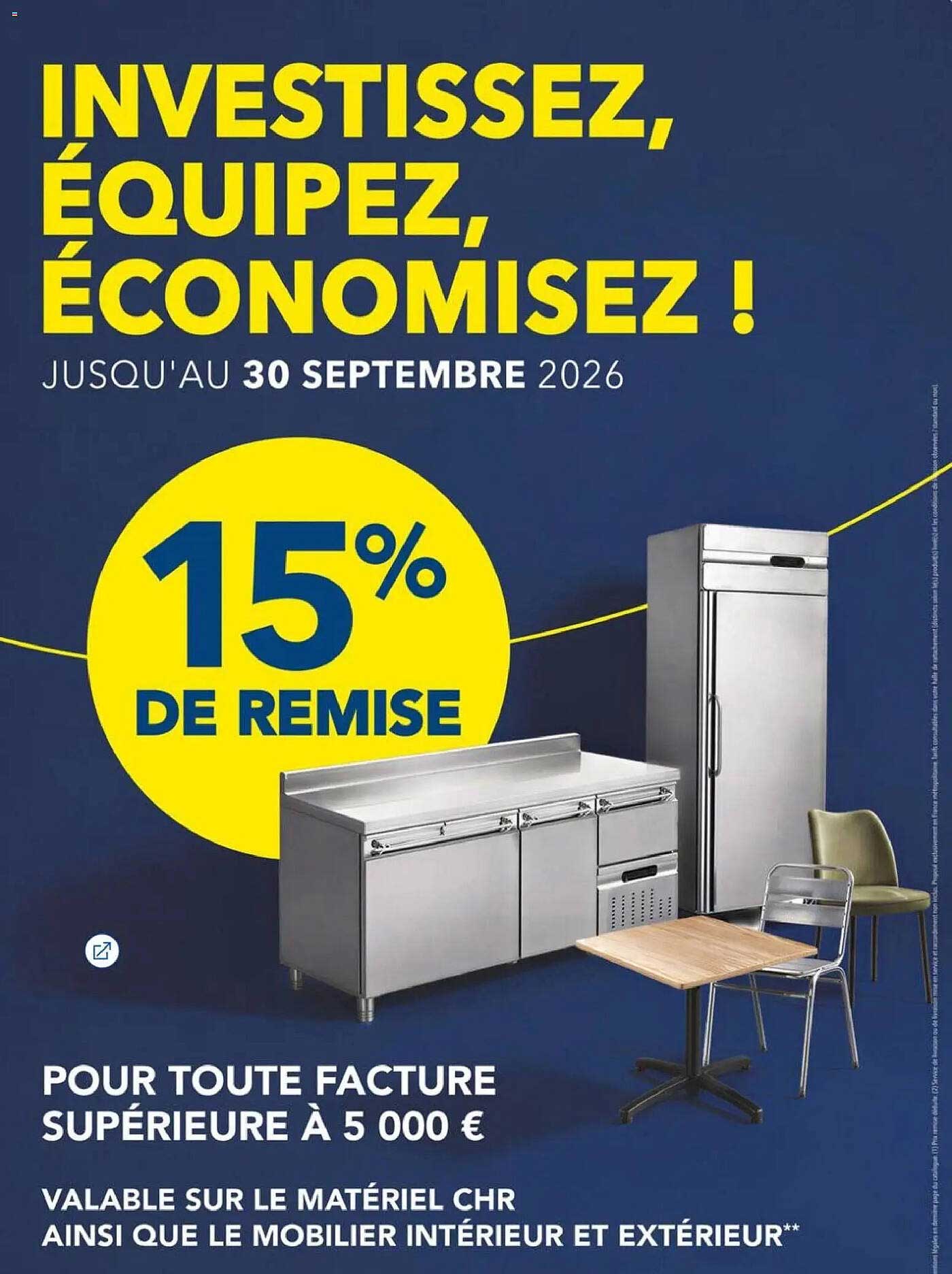 INVESTISSEZ, ÉQUIPEZ, ÉCONOMISEZ !
