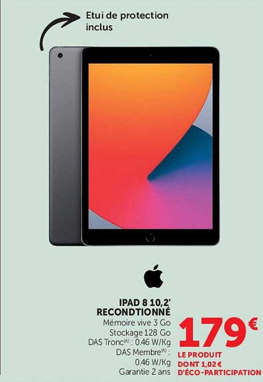 IPAD 8 10,2' RECONDITIONNÉ