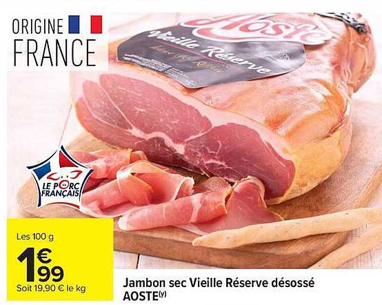 Jambon sec Vieille Réserve désossé AOSTE