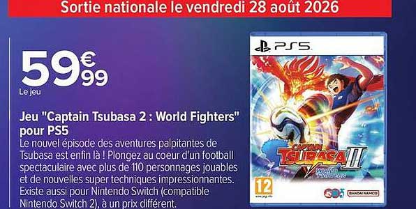 Jeu "Captain Tsubasa 2 : World Fighters" pour PS5