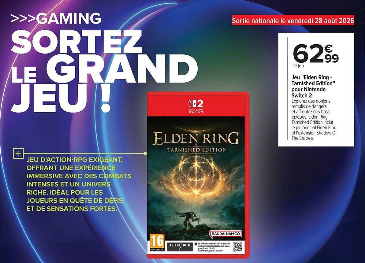 Jeu "Elden Ring - Tarnished Edition" pour Nintendo Switch 2