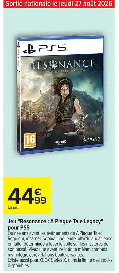 Jeu "Resonance : A Plague Tale Legacy" pour PS5