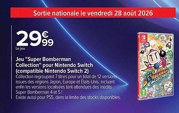 Jeu "Super Bomberman Collection" pour Nintendo Switch (compatible Nintendo Switch 2)