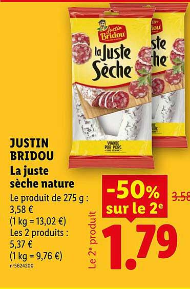 JUSTIN BRIDOU La juste sèche nature
