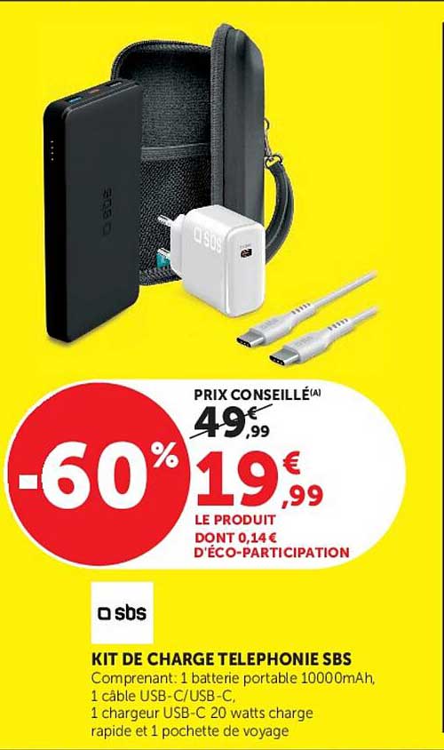 KIT DE CHARGE TELEPHONIE SBS