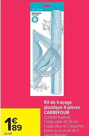 Kit de traçage plastique 4 pièces CARREFOUR