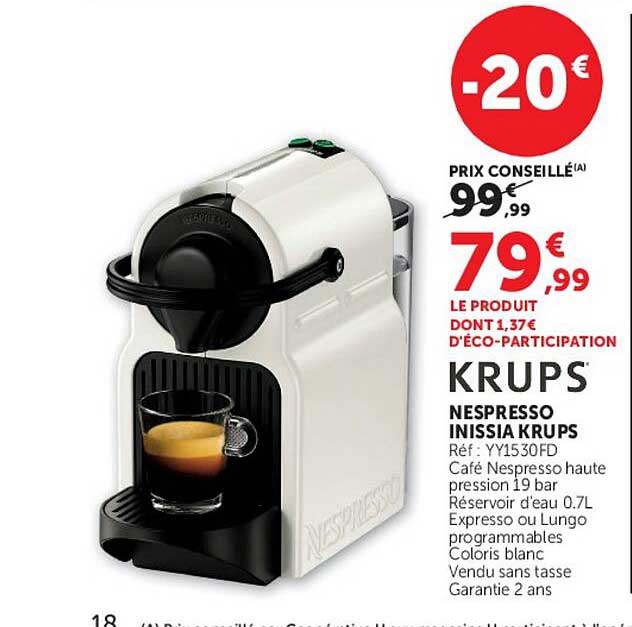 KRUPS NESPRESSO INISSIA KRUPS