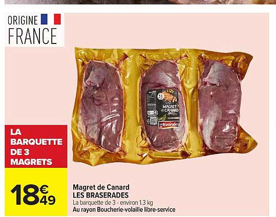 LA BARQUETTE DE 3 MAGRETS