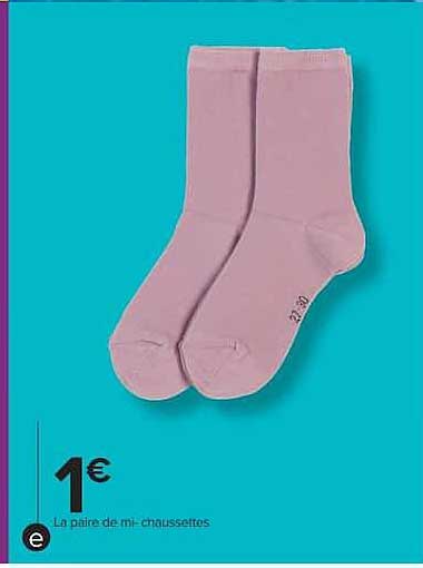 La paire de mi-chaussettes