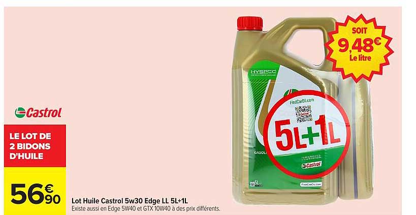 LE LOT DE 2 BIDONS D'HUILE