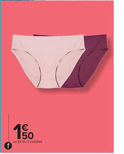 Le lot de 2 culottes