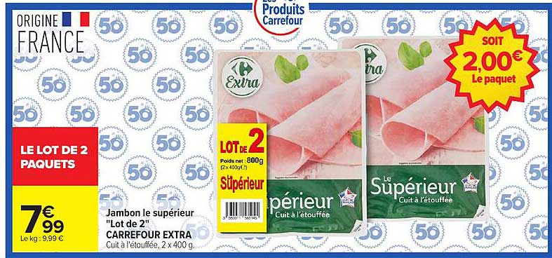 LE LOT DE 2 PAQUETS