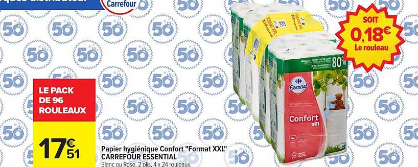 LE PACK DE 96 ROULEAUX