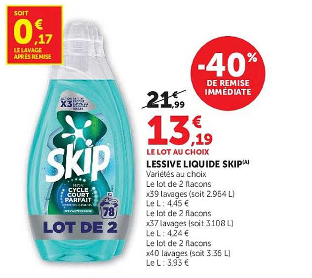 LESSIVE LIQUIDE SKIP(A)