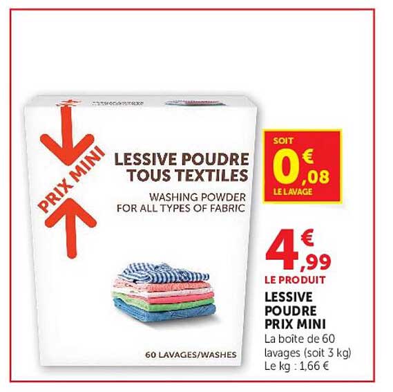 LESSIVE POUDRE TOUS TEXTILES