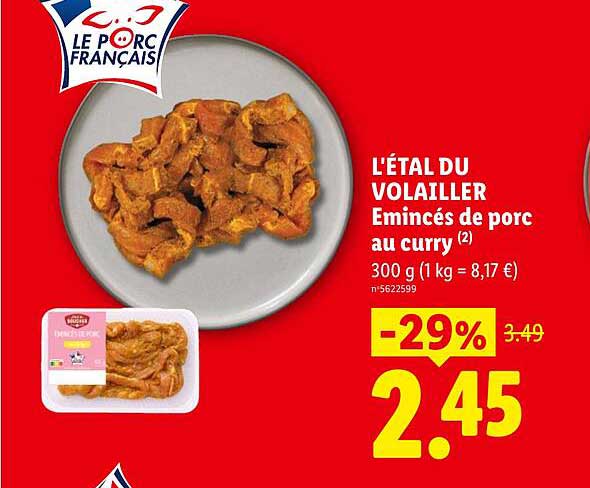 L'ÉTAL DU VOLAILLER Emincés de porc au curry (2)